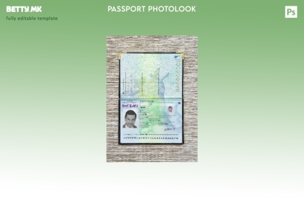 Шаблон за изглед на фотографија од пасош на Словенија во модерен стил